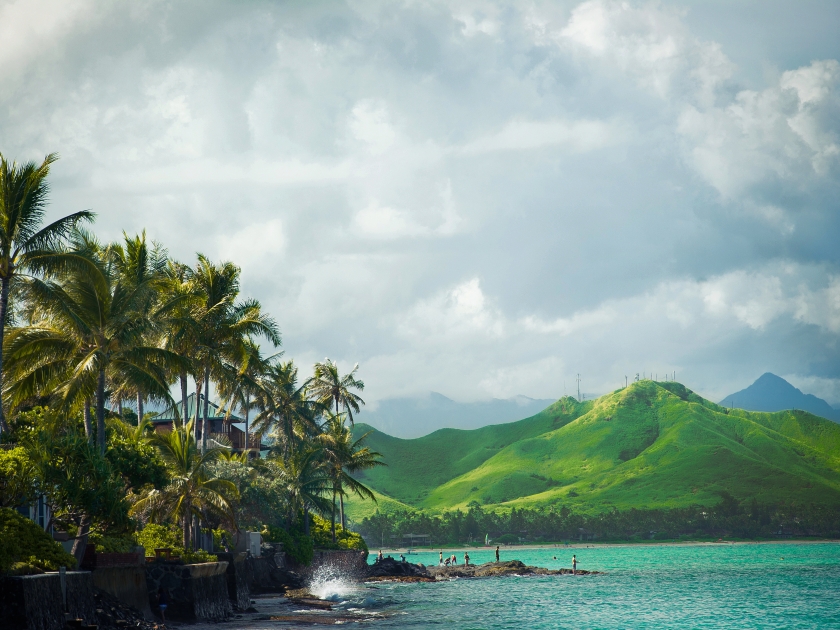 Lanikai Beach on the windward coast of Oahu, Hawaii Vacation