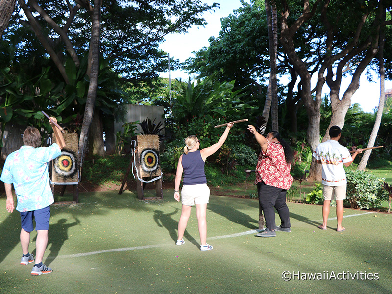 Pre luau activities at Paradise Cove are fun for the whole family