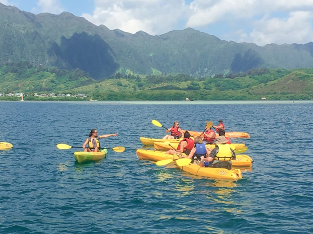 Kayaking on Kaneohe Bay
