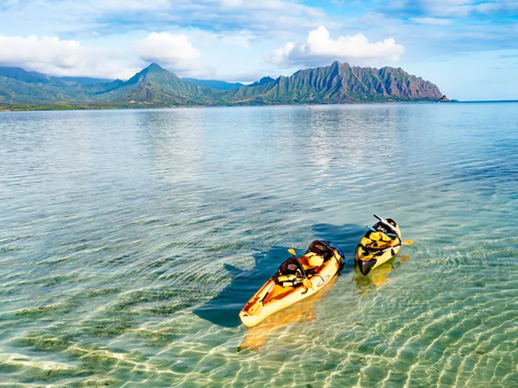 Kayaks on Bay