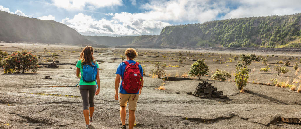 Kilauea Iki Crater, Hiking in the Nature, Hawaii