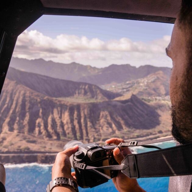 Aerial Photography in Oahu - Mauna Loa Helicopter Doors-off