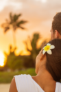 Couple in Hawaii watching sunset