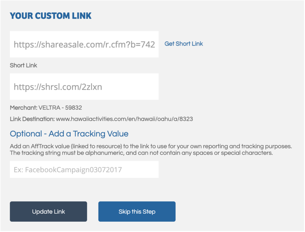 ShareASale Guide - Custom Links 04