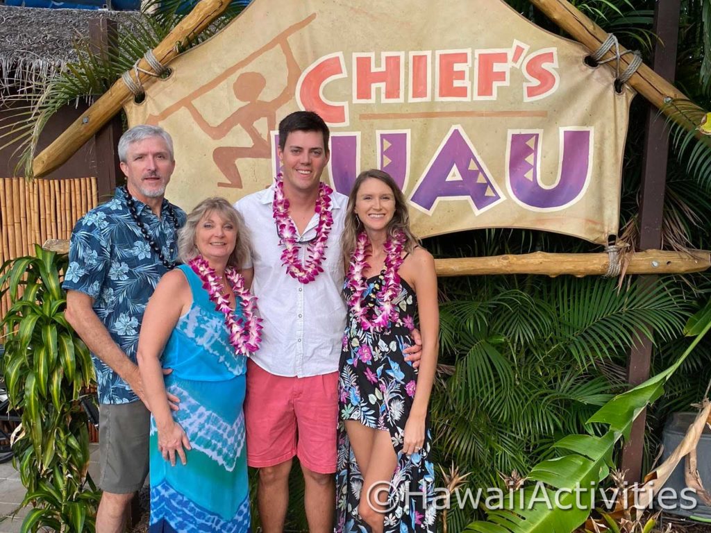 Family Photo at Chief's Luau
