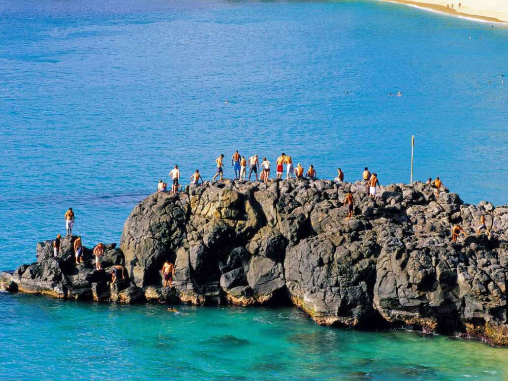 Waimea Bay Jump Rock