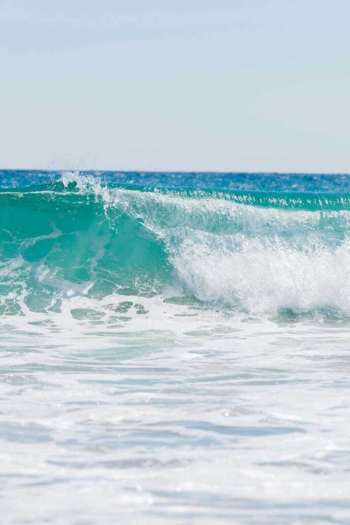 waves on beach