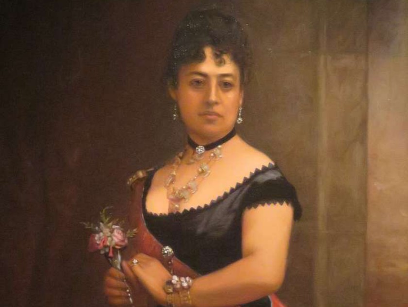 Queen Emma, oil on canvas painting by William F. Cogswell, 1890, Bishop Museum