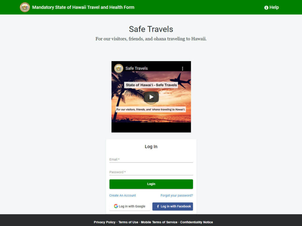 Hawaii Domestic PreTravel Testing & Travel Requirements Until March