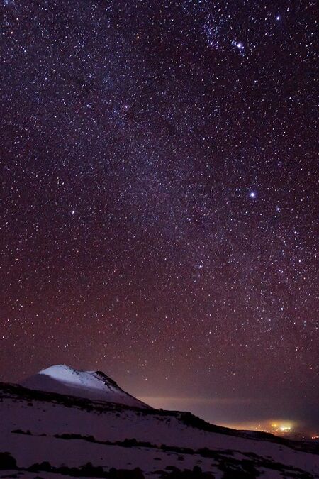 Milky,Way,Galaxy,Near,Mauna,Kea,Summit,(big,Island,,Hawaii)