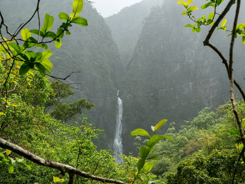 Beautiful,View,Of,The,Hanakapiai,Falls,In,Kauai,,Hawaii