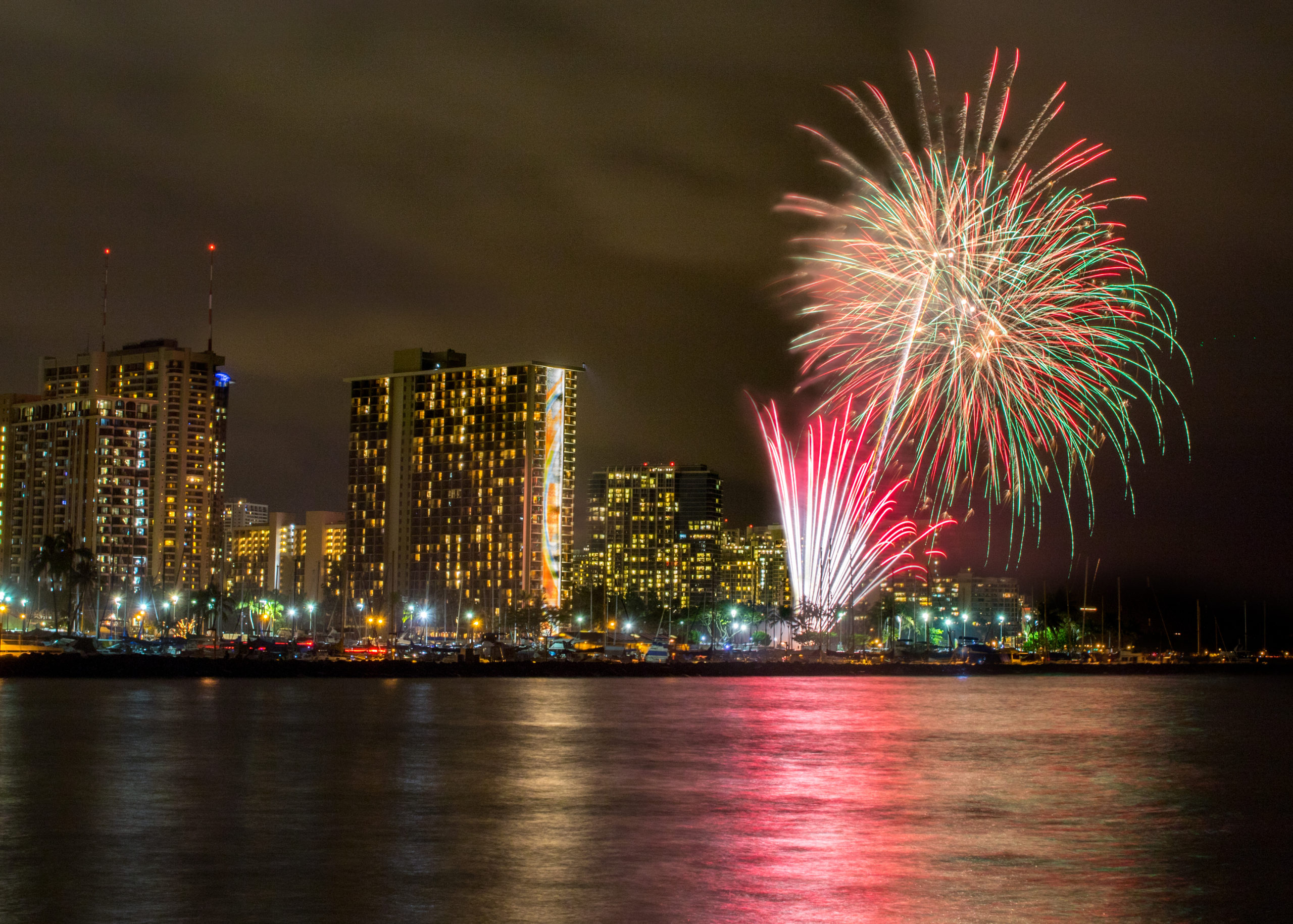 makani catamaran fireworks