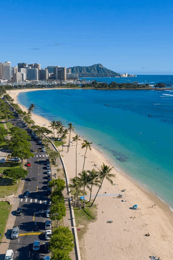 Aerial view honolulu