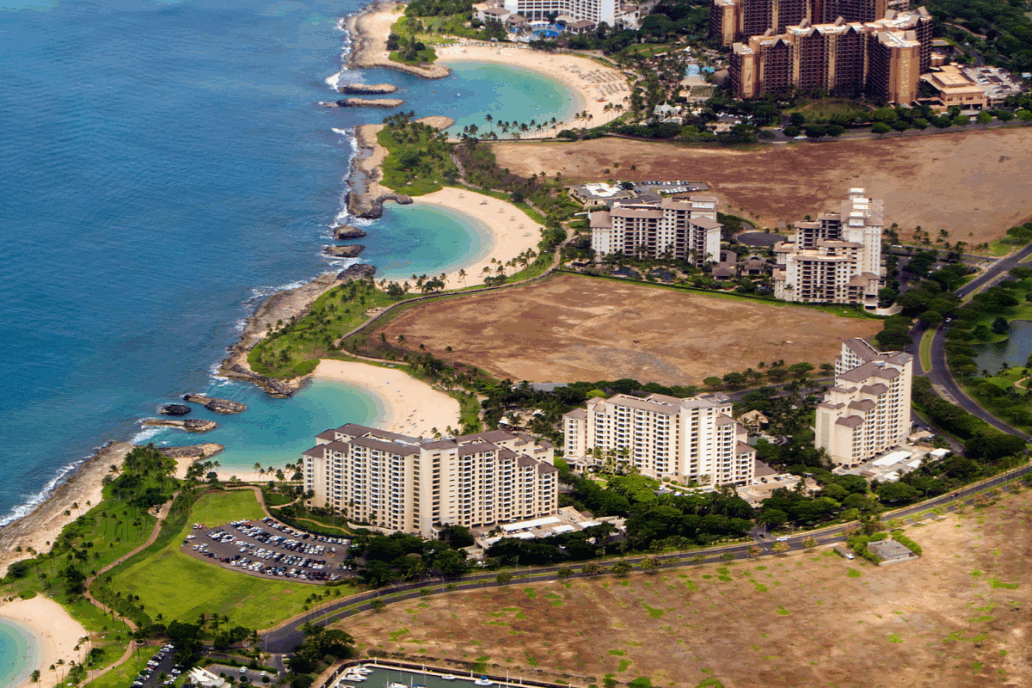 Aerial view Ko Olina Lagoons