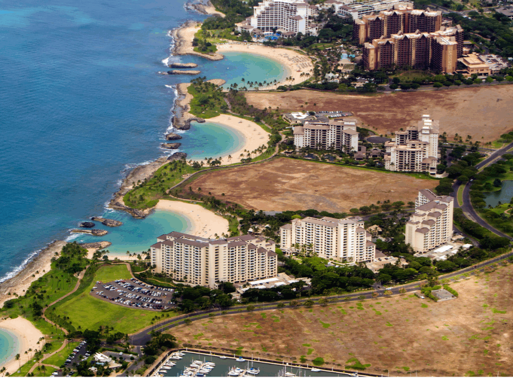 Aerial view Ko Olina Lagoons