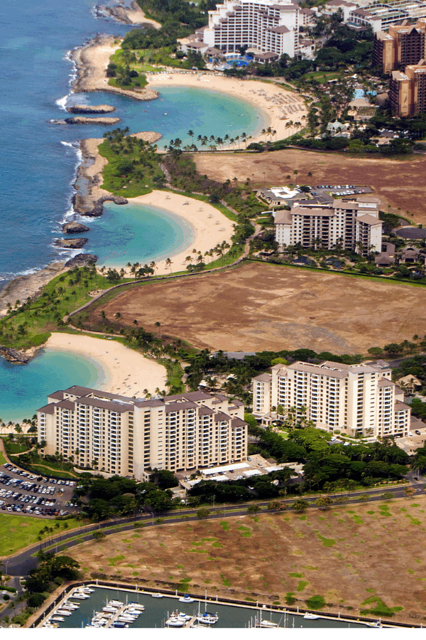 Aerial view Ko Olina Lagoons