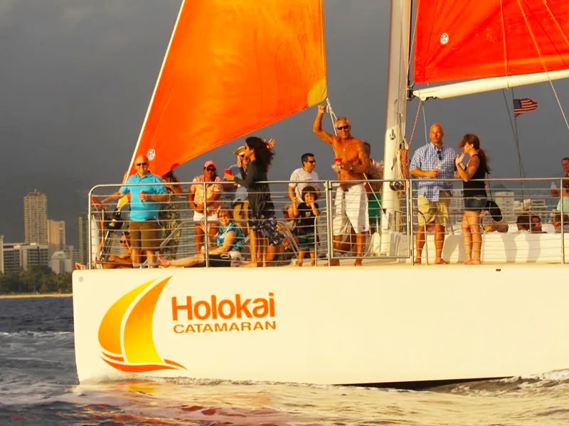 Holokai Catamaran - Waikiki Sunset Cocktail Sail with Open Bar Included