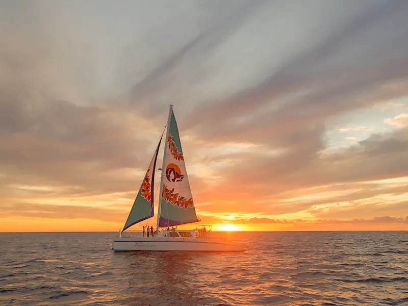 Honu Lani Catamaran – Private Waikiki Sunset Cruise with Cocktails & Appetizers