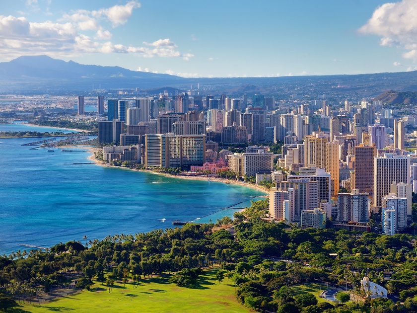 Spectacular,View,Of,Honolulu,City,,Oahu,,Hawaii